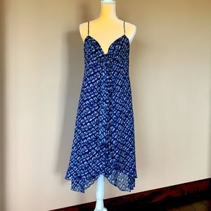 Michael Kors Silk Print dress in navy blue Size 12
